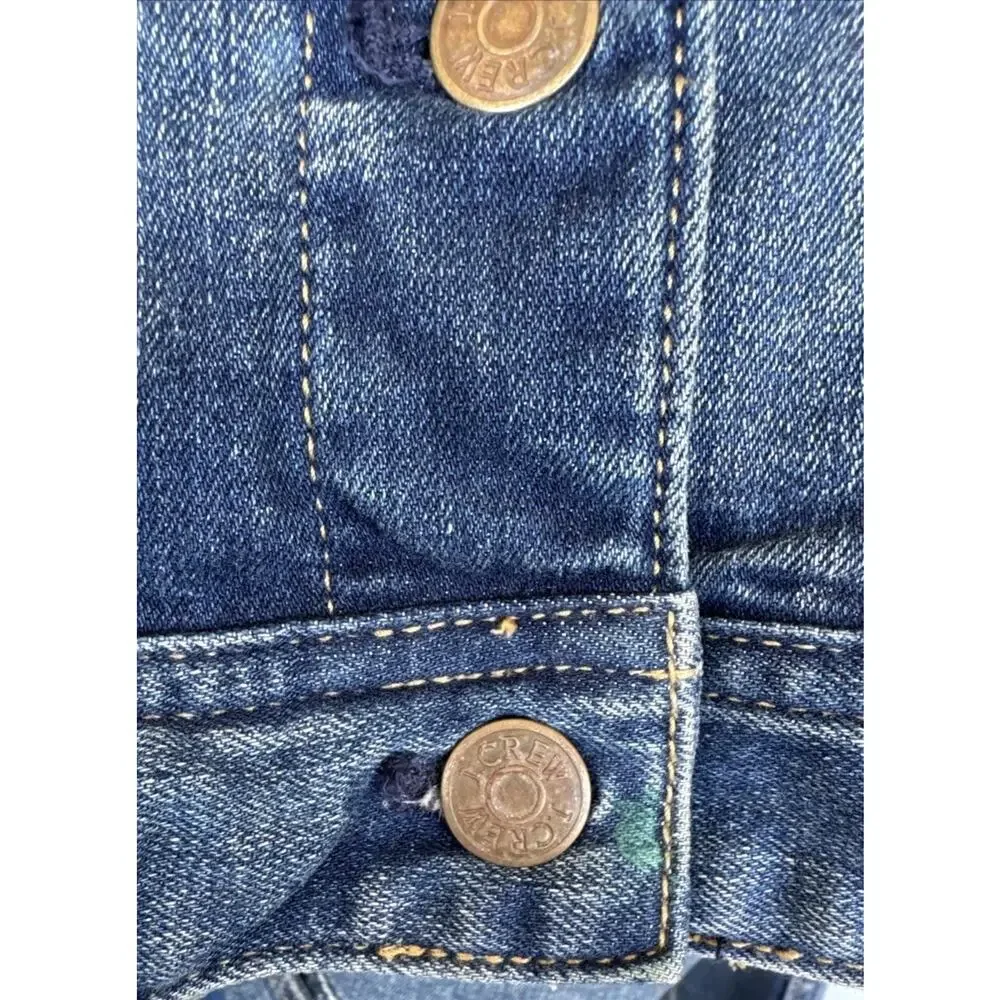 Crewcuts‎ Girls Size 10 Stretch Denim Jean Jacket Discoloration READ